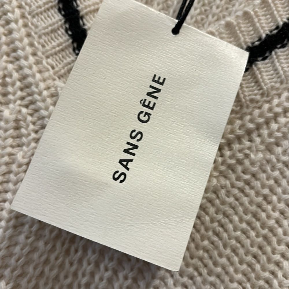 NWT Sans Gene OVERSIZED KNIT VEST Medium Embroidered Wool Cashmere Blend‌ Dress - Picture 8 of 16